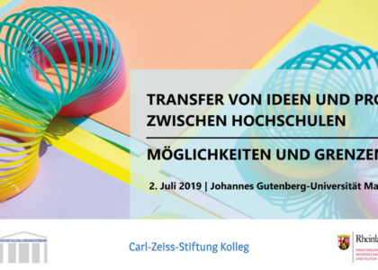 Bundesweite Fachtagung „Transfer von Ideen und Projekten zwischen Hochschulen. Möglichkeiten und Grenzen“