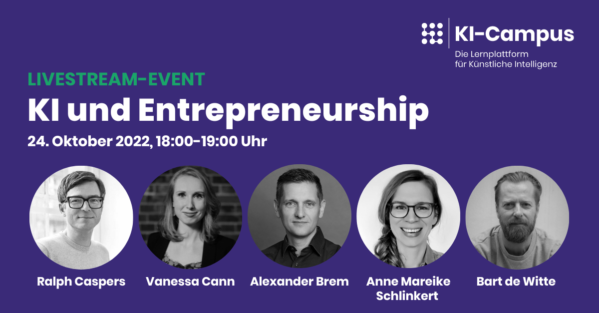 Livestream-Event zu KI und Entrepreneurship