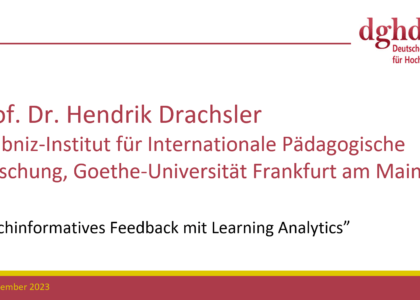 Hochinformatives Feedback mit Learning Analytics (Themenreihe LA in der Hochschullehre)
