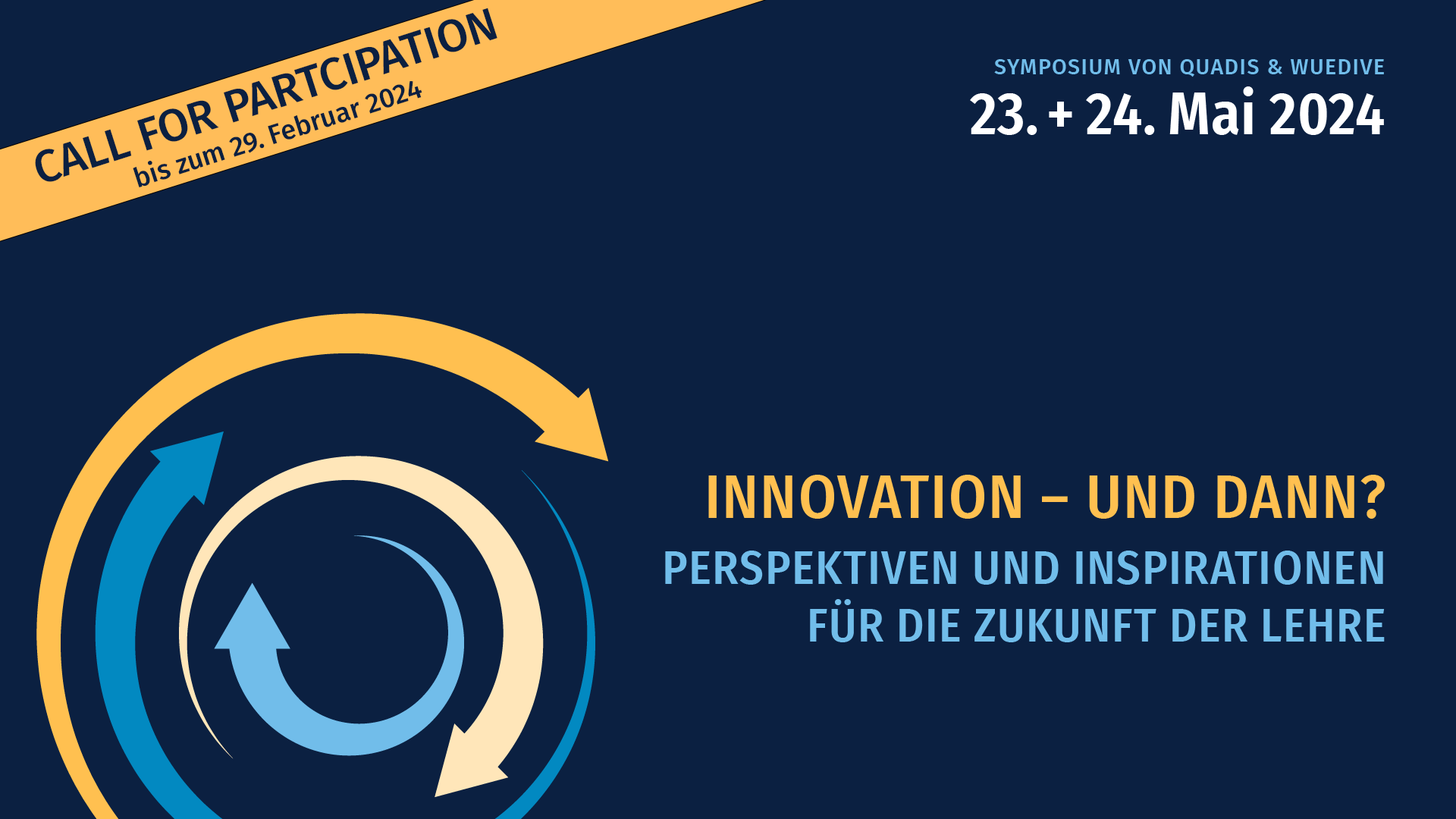Symposium WueDive und QUADIS: Innovation - und dann? Perspektiven und Inspirationen für die Zukunft der Lehre