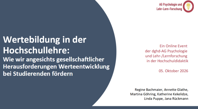 Wertebildung in der Hochschullehre – Foliensatz öffnen